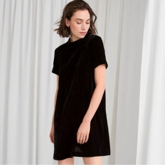 & Other Stories Velour A-Line Dress - Picture 3 of 7